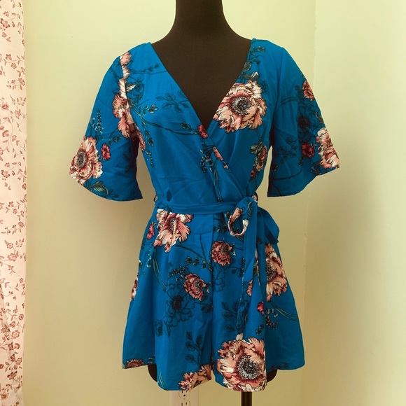 Trixxi Other - Blue flora romper
